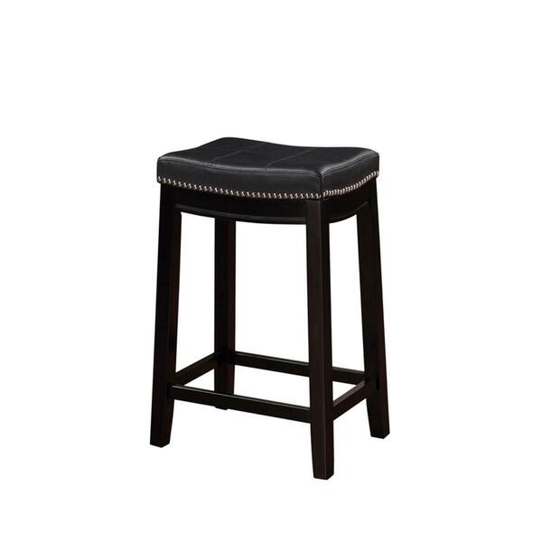 Linon Home Decor Products Claridge Black Counter Stool 55815BLK01U